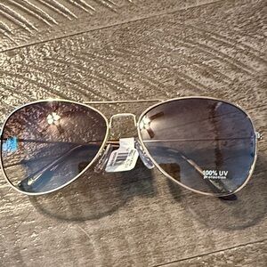 LOFT Gold Frame Aviator Sunglasses